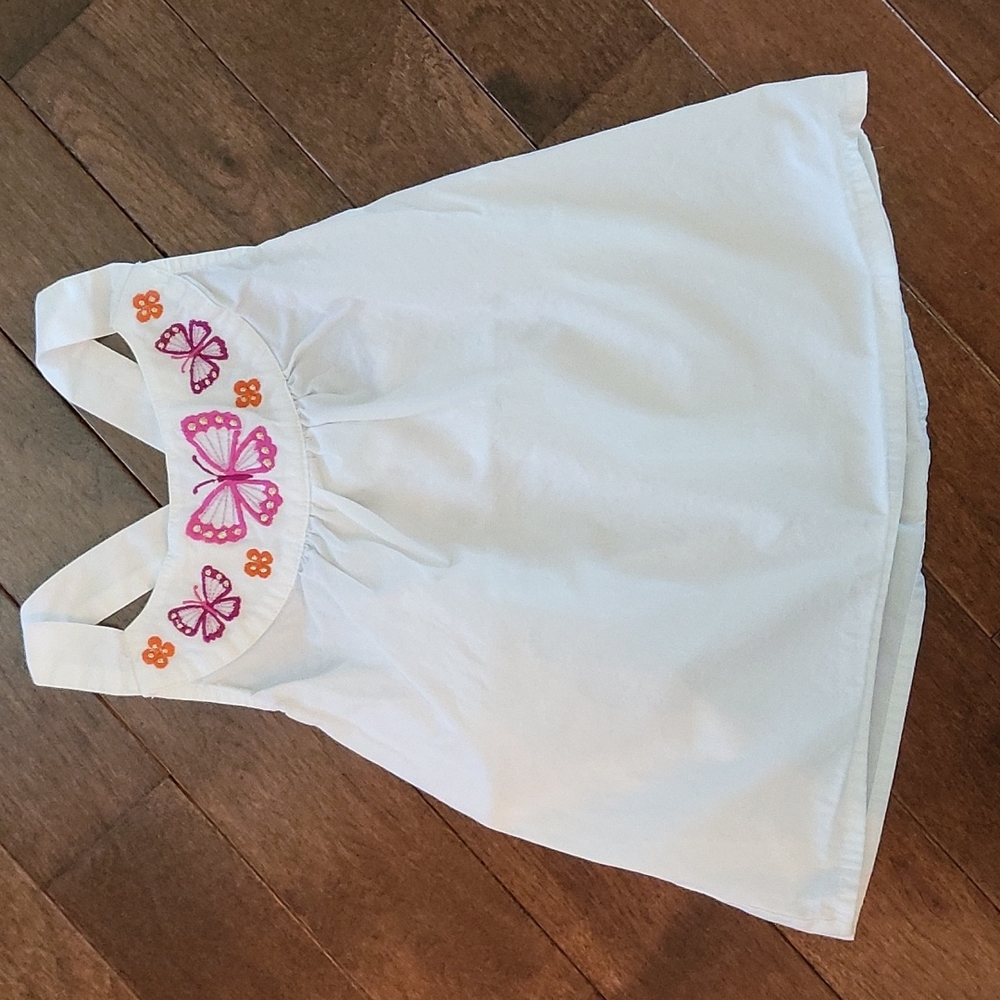 Embroidered butterfly tank